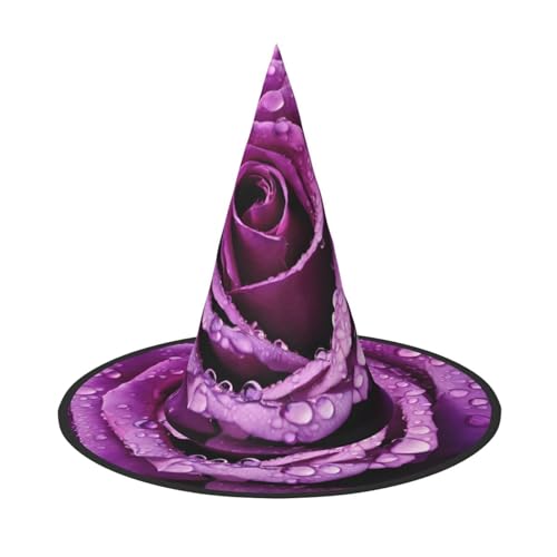 JEKYDOSD Violetter Rosen-Druck, Halloween-Hut, gruseliges Party-Accessoire, Karneval, Maskerade-Bälle JEKYDOSD Violetter Rosen-Druck, Halloween-Hut, gruseliges Party-Accessoire, Karneval, Maskerade-Bälle von JEKYDOSD