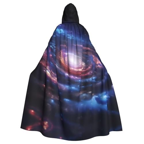 JEKYDOSD Weltraumspirale Cosmic Energy4 Kapuzenumhang für Erwachsene, perfekt für Halloween, Rollenspiele, Maskerade und Kostümpartys von JEKYDOSD