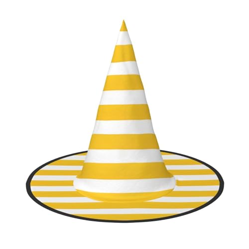 JEKYDOSD Zitronenschale, gelbe Streifen, Muster, Druck, Halloween-Hut, gruseliges Party-Accessoire, Karneval, Maskerade-Bälle JEKYDOSD Zitronenschale, gelbe Streifen, Muster, Druck, Halloween-Hut, gruseliges Party-Accessoire, Karneval, Maskerade-Bälle von JEKYDOSD