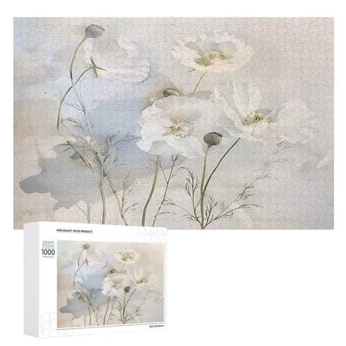 JEKYQ Puzzle 1000 500 300 Teile Personalisierte Fotos Puzzle mit Aufbewahrungstasche Zarte weiße Blumen Puzzles Herausfordernde Bilderpuzzle Männer Frauen Wohnkultur Holzpuzzles für Familie JEKYQ Puzzle 1000 500 300 Teile Personalisierte Fotos Puzzle mit Aufbewahrungstasche Zarte weiße Blumen Puzzles Herausfordernde Bilderpuzzle Männer Frauen Wohnkultur Holzpuzzles für Familie von JEKYQ