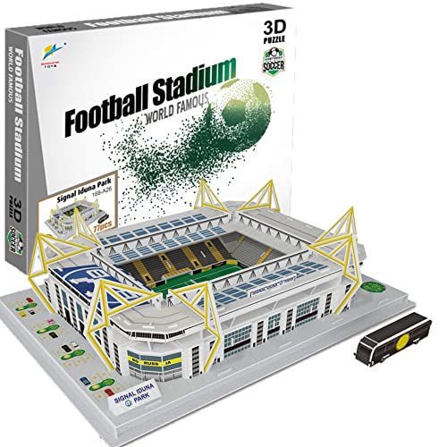 3D Fußballstadion Puzzle Spielzeug Modell Klein Bauen Baukästen (77pcs) von JEMPET