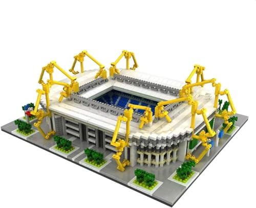 3D-Puzzle Building Fußballstadion des Modell zum Zusammenbau mit Nanoblöcken - Mehr als 3500 Stück (Signal Iduna Park) von JEMPET