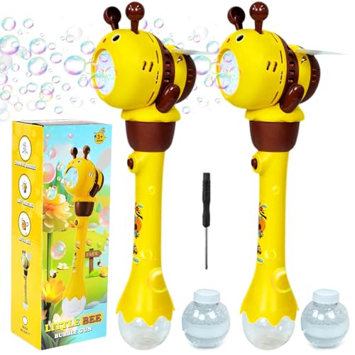 2 PCS Seifenblasenmaschine,Biene Seifenblasenpistole,Seifenblasenpistole für Kinder,Electric Biene Bubble Machine mit Seifenblasenlösung,Seifenblasenpistole mit Lichtern&Musik,LED Seifenblasenpistole 2 PCS Seifenblasenmaschine,Biene Seifenblasenpistole,Seifenblasenpistole für Kinder,Electric Biene Bubble Machine mit Seifenblasenlösung,Seifenblasenpistole mit Lichtern&Musik,LED Seifenblasenpistole von JEONDFG