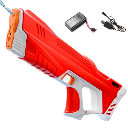 Elektrische Wasserpistole für Erwachsene und Kinder,Wasserpistole Groß,Automatische Wasserpistole,Elektrische Wasserpistole mit Automatischer Wasseraufnahme,Elektrische Wasserpistole Kinder(Rot) von JEONDFG