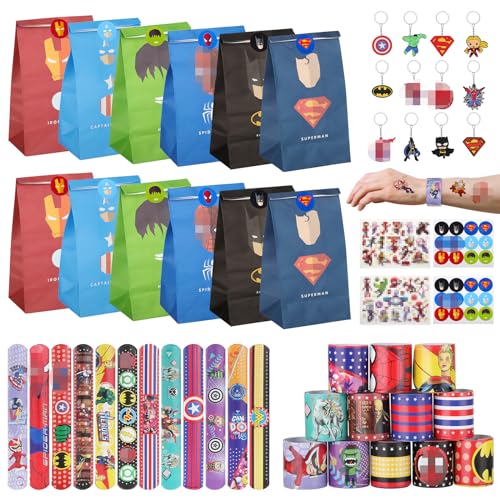 JETOP Superhelden Mitgebsel Kindergeburtstag Avengers Geburtstagstüten Kinder Cartoon Papiertüten Schnapparmband Schlüsselanhänger Superhelden Kinder Tattoo für Hulk Superhelden Geburtstagsdeko JETOP Superhelden Mitgebsel Kindergeburtstag Avengers Geburtstagstüten Kinder Cartoon Papiertüten Schnapparmband Schlüsselanhänger Superhelden Kinder Tattoo für Hulk Superhelden Geburtstagsdeko von JETOP