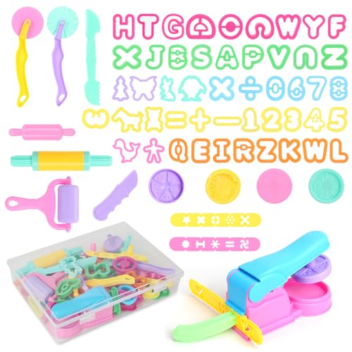 Knete Zubehör 63 Stück Knetwerkzeug ab 2 Jahre kompatibel mit Play Doh Knete Ausstecher Werkzeug Knetmasse Zubehör Knet Zubehör Kinder Plastilin Werkzeuge Spielzeug Geschenk für Jungen Mädchen Knete Zubehör 63 Stück Knetwerkzeug ab 2 Jahre kompatibel mit Play Doh Knete Ausstecher Werkzeug Knetmasse Zubehör Knet Zubehör Kinder Plastilin Werkzeuge Spielzeug Geschenk für Jungen Mädchen von JETOP