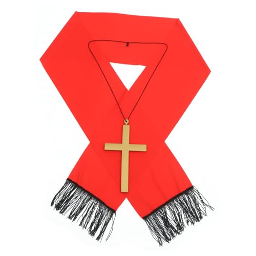 JEWEDECO 1 Set Halloween Requisiten Priester Nonne Priester Schal Kreuz Set Mönchskreuz Priester Zubehör Kruzifix Anhänger Priester Kostüm Zubehör Kreuz Anhänger Priester Kleidung JEWEDECO 1 Set Halloween Requisiten Priester Nonne Priester Schal Kreuz Set Mönchskreuz Priester Zubehör Kruzifix Anhänger Priester Kostüm Zubehör Kreuz Anhänger Priester Kleidung von JEWEDECO