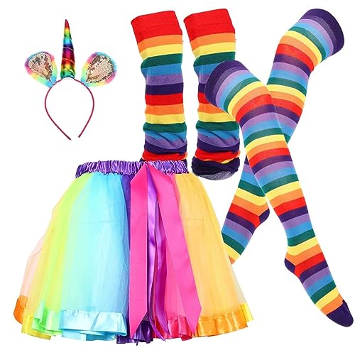 JEWEDECO Stirnband Mit Tutu-rock Party-cosplay-kostüm-set Regenbogen-dekoration Für Feiern Und Aufführungen JEWEDECO Stirnband Mit Tutu-rock Party-cosplay-kostüm-set Regenbogen-dekoration Für Feiern Und Aufführungen von JEWEDECO