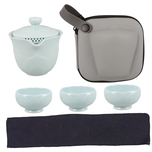 JEWEDECO 1 Set Reise Teeservice, Keramik Teetasse, Kleine Teetasse, Chinesisches Teezubereitungsset, Teetassen, Keramik Teetassen Set, Keramik Teegeschirr Set, Keramik Teetassen, Heim von JEWEDECO