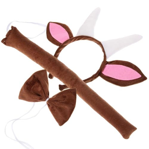 JEWEDECO 1 Set Ziegenhorn Stirnband Set, Tierkostüm Dekoration, Cosplay Zubehör, Cosplay Zubehör, Tierkopfschmuck, Tier Cosplay Kostüm Set, Verkleidung, Tierkostüme, Ziegenzubehör JEWEDECO 1 Set Ziegenhorn Stirnband Set, Tierkostüm Dekoration, Cosplay Zubehör, Cosplay Zubehör, Tierkopfschmuck, Tier Cosplay Kostüm Set, Verkleidung, Tierkostüme, Ziegenzubehör von JEWEDECO