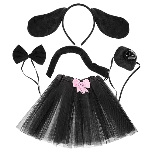JEWEDECO 1satz Cosplay Hundekostüm Set Mit Ohren-headband Tutu-rock Und Fliege Für Halloween Und Kinderfeste Niedliches Tierkostüm Für Kreative Und Auftritte JEWEDECO 1satz Cosplay Hundekostüm Set Mit Ohren-headband Tutu-rock Und Fliege Für Halloween Und Kinderfeste Niedliches Tierkostüm Für Kreative Und Auftritte von JEWEDECO
