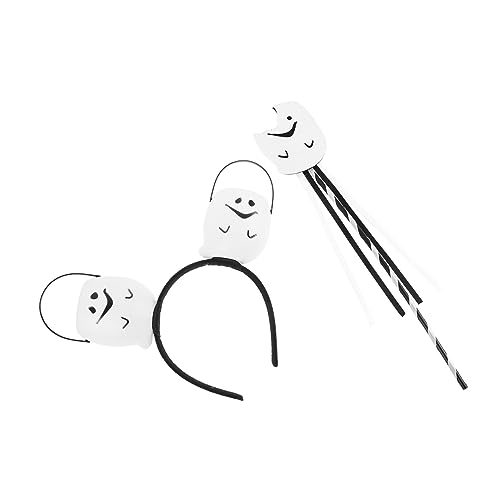 JEWEDECO 1satz Halloween Kostüm Zubehör Set Geister Stirnband Und Zauberstab Für Parties Cosplay Und Fotoshootings Kreatives Design Für Festlichkeiten von JEWEDECO