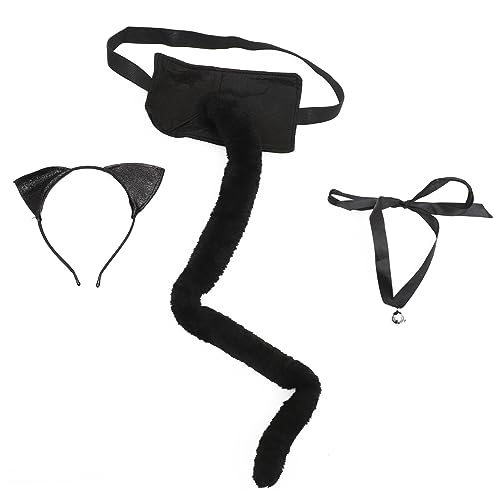 JEWEDECO 1satz Katzenohren Haarreif Mit Plüschschwanz Und Glöckchen Teiliges Kostümset Für Halloween Und Partys Geeignet Für Erwachsene Tierkostüm Zubehör Für Cosplay Und JEWEDECO 1satz Katzenohren Haarreif Mit Plüschschwanz Und Glöckchen Teiliges Kostümset Für Halloween Und Partys Geeignet Für Erwachsene Tierkostüm Zubehör Für Cosplay Und von JEWEDECO