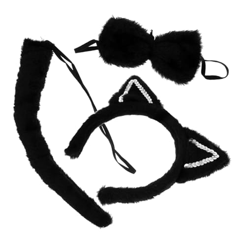 JEWEDECO 1satz Katzenohren Haarreif Mit Schleife Und Für Cosplay Perfektes Kostümzubehör Für Halloween Und Partys Dekoratives Katzenohren-set Für Erwachsene JEWEDECO 1satz Katzenohren Haarreif Mit Schleife Und Für Cosplay Perfektes Kostümzubehör Für Halloween Und Partys Dekoratives Katzenohren-set Für Erwachsene von JEWEDECO