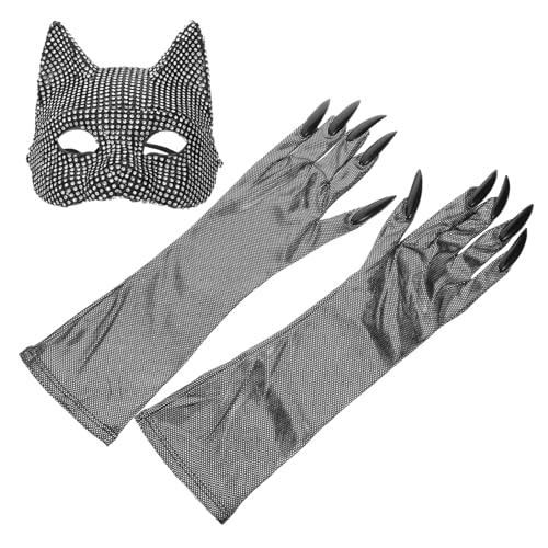 JEWEDECO 1satz Rhinestone Katzenmaske Und Handschuhe Set Für Tier Cosplay Accessoires Für Und Halloween Dekorative Fotorequisiten Langlebig Und JEWEDECO 1satz Rhinestone Katzenmaske Und Handschuhe Set Für Tier Cosplay Accessoires Für Und Halloween Dekorative Fotorequisiten Langlebig Und von JEWEDECO