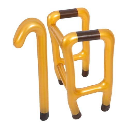 JEWEDECO 2 Stück Aufblasbare Gehhilfe, Aufblasbare Ballons, PVC, Aufblasbare Krücken, Spielzeug, Zauberstab, Geburtstagsparty, Aufblasbare Spielzeugkrücke, Bläst Krückenballons Auf, Party JEWEDECO 2 Stück Aufblasbare Gehhilfe, Aufblasbare Ballons, PVC, Aufblasbare Krücken, Spielzeug, Zauberstab, Geburtstagsparty, Aufblasbare Spielzeugkrücke, Bläst Krückenballons Auf, Party von JEWEDECO