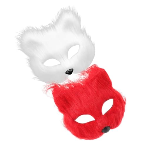 JEWEDECO 2 Stück Fuchsmaske, Fuchs Cosplay Maske, Partymaske, Gruselmaske, Maskenballmaske, Partyzubehör, Maske Für Halloween, Kostüm Requisite, Karnevalsmaske, Partyzubehör, Japanische JEWEDECO 2 Stück Fuchsmaske, Fuchs Cosplay Maske, Partymaske, Gruselmaske, Maskenballmaske, Partyzubehör, Maske Für Halloween, Kostüm Requisite, Karnevalsmaske, Partyzubehör, Japanische von JEWEDECO