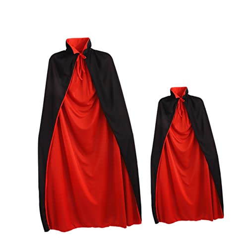 JEWEDECO Vampirumhang 2er Set Vampir Umhang Halloween Kostü Für Erwachsene Und Doppelseitiger Schwarzer Und Roter Umhang Mit Kapuze Für Halloween Feiern Und Kostümpartys Vampirumhang Kinder JEWEDECO Vampirumhang 2er Set Vampir Umhang Halloween Kostü Für Erwachsene Und Doppelseitiger Schwarzer Und Roter Umhang Mit Kapuze Für Halloween Feiern Und Kostümpartys Vampirumhang Kinder von JEWEDECO