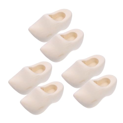 JEWEDECO 3 Paare Mini Holzschuh Modelle für Puppenhaus DIY Dekoration Holzschuhe für Mini Häuser Kreative Ornamente für Puppenhaus Zubehör Handgefertigte Bastelmaterialien JEWEDECO 3 Paare Mini Holzschuh Modelle für Puppenhaus DIY Dekoration Holzschuhe für Mini Häuser Kreative Ornamente für Puppenhaus Zubehör Handgefertigte Bastelmaterialien von JEWEDECO