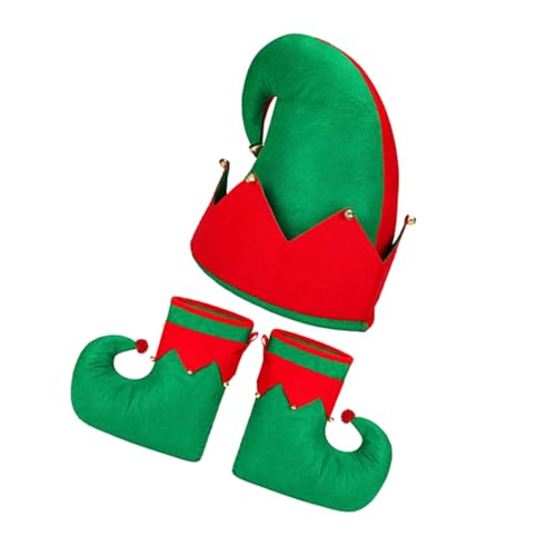 JEWEDECO Schuhe Und Hut Set Weihnachtskostüm Für Erwachsene Schuhe Stil Hut JEWEDECO Schuhe Und Hut Set Weihnachtskostüm Für Erwachsene Schuhe Stil Hut von JEWEDECO