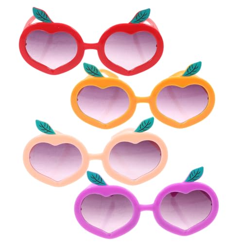 JEWEDECO 4 Stück Sonnenbrillen im Pfirsichdesign Cartoon Sonnenbrillen für Partys UV Schutz Bunte Accessoires für Jungen und Mädchen für Kostümspiele und Sommeraktivitäten JEWEDECO 4 Stück Sonnenbrillen im Pfirsichdesign Cartoon Sonnenbrillen für Partys UV Schutz Bunte Accessoires für Jungen und Mädchen für Kostümspiele und Sommeraktivitäten von JEWEDECO