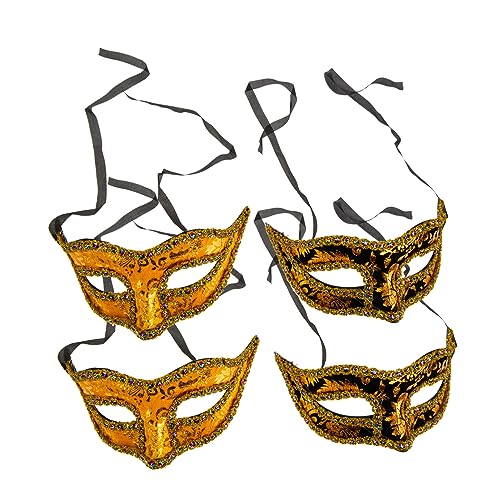 JEWEDECO 4er Set Herren Halbmaske Für Maskenball Und Halloween Dekorative Stoffmaske Für Kostümpartys Fasching Und Karneval Elegante änner Maske Für Kostümdekoration JEWEDECO 4er Set Herren Halbmaske Für Maskenball Und Halloween Dekorative Stoffmaske Für Kostümpartys Fasching Und Karneval Elegante änner Maske Für Kostümdekoration von JEWEDECO