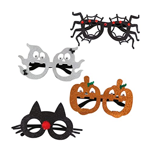 JEWEDECO 4stücke Halloween Brille Lustige Dekorative Augengläser Für Halloween-cosplay Und Partys Für Erwachsene Für Feiern Und Karnevale von JEWEDECO