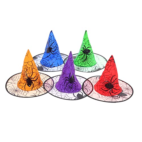 JEWEDECO 5 Stück Hexenhut Kostüm Zubehör für Halloween Kreative Cosplay Hüte Hochwertigen Materialien Waschbar Wiederverwendbar für Partys Rollenspiele Einzigartiges Design für Festliche JEWEDECO 5 Stück Hexenhut Kostüm Zubehör für Halloween Kreative Cosplay Hüte Hochwertigen Materialien Waschbar Wiederverwendbar für Partys Rollenspiele Einzigartiges Design für Festliche von JEWEDECO