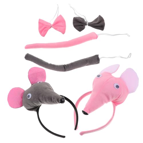 JEWEDECO 6 Stück Teiliges Mausohren Kostümset mit Haarreif und Fliege Niedliches Tier Accessoire für Karneval Halloween Cosplay und Mottopartys Hautfreundlich und Geruchlos Geeignet für JEWEDECO 6 Stück Teiliges Mausohren Kostümset mit Haarreif und Fliege Niedliches Tier Accessoire für Karneval Halloween Cosplay und Mottopartys Hautfreundlich und Geruchlos Geeignet für von JEWEDECO