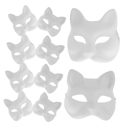 JEWEDECO Handbemalte Masken Katzenmaske Halbmaske Maske Für Halloween Cosplay Party JEWEDECO Handbemalte Masken Katzenmaske Halbmaske Maske Für Halloween Cosplay Party von JEWEDECO