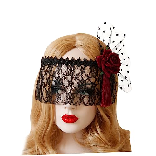 JEWEDECO Extravaganter Roter Rosen Lace Velours Halbgesichtsmaske Für Damen Elegante Augenmaske Für Karneval Halloween Und Festliche Anlässe Ideal Für Partys Und Maskeraden JEWEDECO Extravaganter Roter Rosen Lace Velours Halbgesichtsmaske Für Damen Elegante Augenmaske Für Karneval Halloween Und Festliche Anlässe Ideal Für Partys Und Maskeraden von JEWEDECO