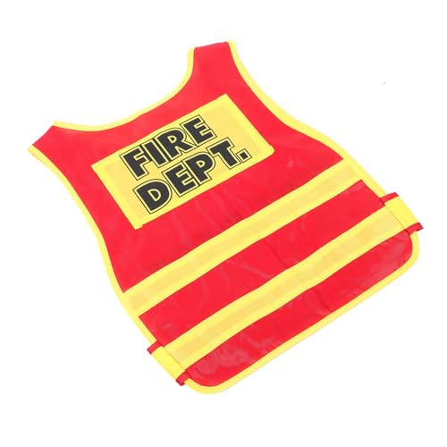 JEWEDECO Feuerwehrmann Kostüm Weste für Kleinkinder Cosplay Zubehör für Jungen Bequemes Material für Rollenspiele für Kindergeburtstage Kreative JEWEDECO Feuerwehrmann Kostüm Weste für Kleinkinder Cosplay Zubehör für Jungen Bequemes Material für Rollenspiele für Kindergeburtstage Kreative von JEWEDECO