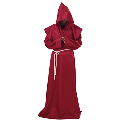 JEWEDECO Halloween Mittelalterliches önchs Kostü Classic Friar Wizard Cosplay Set Größe XXL Ideal Für Mottopartys Karneval Und Halloween Events JEWEDECO Halloween Mittelalterliches önchs Kostü Classic Friar Wizard Cosplay Set Größe XXL Ideal Für Mottopartys Karneval Und Halloween Events von JEWEDECO