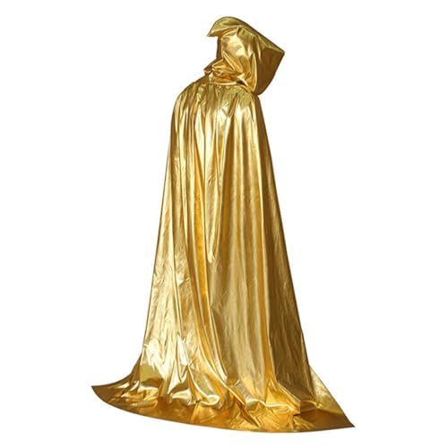 JEWEDECO Halloween Umhang Mit Kapuze Goldene Akzente Unisex Kostü Für Erwachsene Perfekt Für Halloween Cosplay Und Karneval Feiern JEWEDECO Halloween Umhang Mit Kapuze Goldene Akzente Unisex Kostü Für Erwachsene Perfekt Für Halloween Cosplay Und Karneval Feiern von JEWEDECO