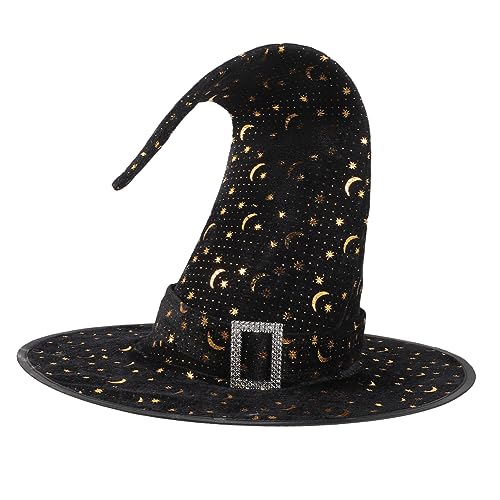 JEWEDECO Hexenhut für Halloween Kostümkopfbedeckung für Partys Festivals Cosplay Wiederverwendbar Pflegeleicht für Erwachsene JEWEDECO Hexenhut für Halloween Kostümkopfbedeckung für Partys Festivals Cosplay Wiederverwendbar Pflegeleicht für Erwachsene von JEWEDECO