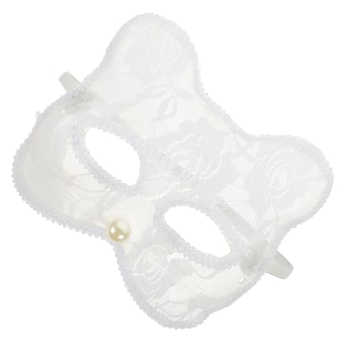 JEWEDECO Katzengesichtsmaske Maskenballmasken Cosplay Maske Maskenball Spitzenmaske Partymasken Frauen Maskenmaske Kostümmasken Halloween Spitzenmaske Spitzenkatzenmasken Gesichtsdekore von JEWEDECO