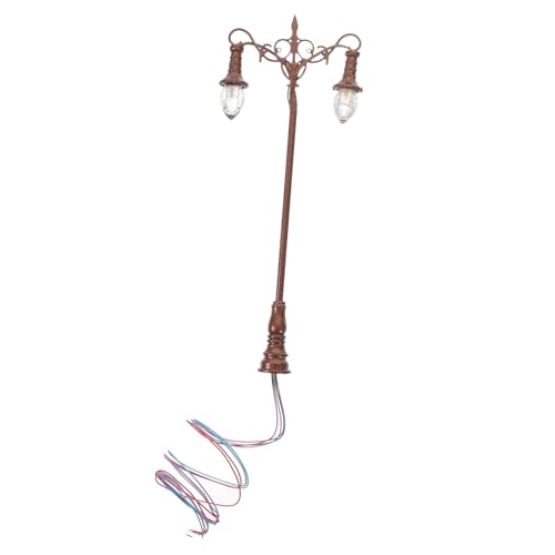 JEWEDECO Miniatur Hoflampe Form Bronze mit Warmweißem Licht Langlebiges Material DIY Sandtisch Modell für Mikro Landschaftsdekor und Miniatur Gartenlampen von JEWEDECO