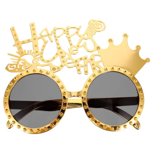 JEWEDECO Neujahrs Party Sonnenbrille Mit Kreativem Design Einzigartige Brille Für Fotos Und Feiern Für Männer Und Frauen Goldene Krone Für Unvergessliche Erinnerungen JEWEDECO Neujahrs Party Sonnenbrille Mit Kreativem Design Einzigartige Brille Für Fotos Und Feiern Für Männer Und Frauen Goldene Krone Für Unvergessliche Erinnerungen von JEWEDECO