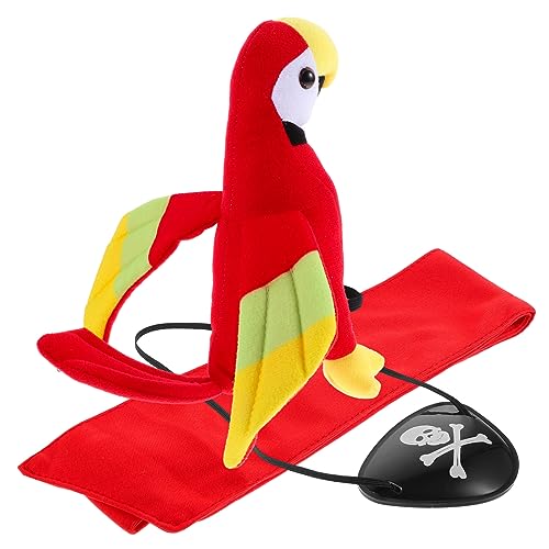 JEWEDECO Piratenkostüm Teilig mit Kopftuch Schulterprop und Augenklappe Halloween Cosplay Zubehör für Kostümparty und Bühnenauftritte von JEWEDECO