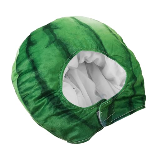 JEWEDECO Wassermelonen-kopfbedeckung Plüsch Für Partys Und Cosplay Bequeme Und Hautfreundliche Für Halloween Und Festivals Dekorativer Hut Baumwollfüllung von JEWEDECO