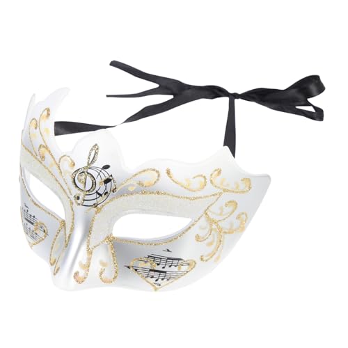 JEWEDECO Polygonale Notenmaske Party Rollenspielmaske Cosplay Zubehör Plastikmaske Lustige Partymaske Maskenballmaske Venezianische Maske Dekorative Gesichtsmaske Frauenmaske Halloween von JEWEDECO