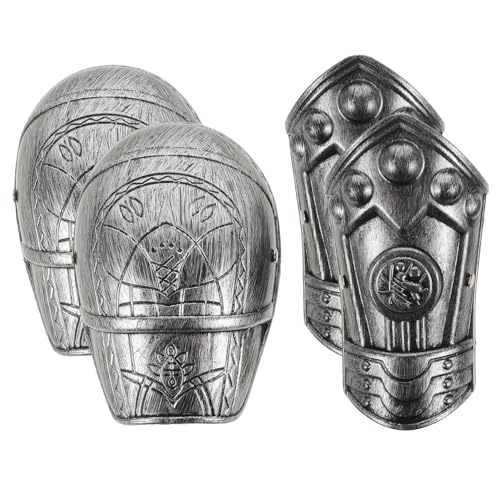 JEWEDECO Römische Schulterrüstung und Armschutz Stabiles Kunststoff Armour Kostüm Accessoire für Fantasievolles Rollenspiel Glatte Oberfläche Sichere Mittelgroße Schutzplatten von JEWEDECO