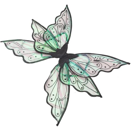 JEWEDECO Feenflügel-kostüm Schmetterlingsflügel Für Mädchen Schmetterlings-dekoration Cosplay-party-requisite Schwarzer Glitzer Und Goldene Stickerei JEWEDECO Feenflügel-kostüm Schmetterlingsflügel Für Mädchen Schmetterlings-dekoration Cosplay-party-requisite Schwarzer Glitzer Und Goldene Stickerei von JEWEDECO