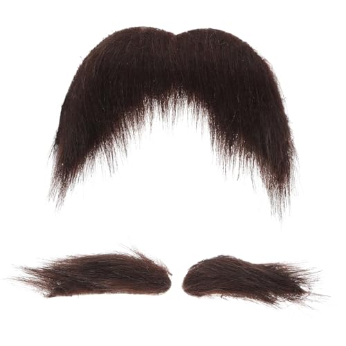 JEWEDECO Costume Men Selbstklebendes Fake Mustache Set Künstlicher Bart Mit Augenbrauen Für Kostüme Fasching Halloween Und Maskerade Lustige Accessoires Für Änner Und Partybedarf von JEWEDECO