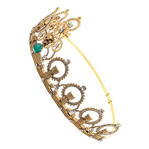 JEWEDECO Steampunk Haarreif für Damen mit Vintage Schädel und Funkelnden Strasssteinen Verstellbares Leichtes Karneval Stirnband für Maskerade Halloween und Cosplay Partys JEWEDECO Steampunk Haarreif für Damen mit Vintage Schädel und Funkelnden Strasssteinen Verstellbares Leichtes Karneval Stirnband für Maskerade Halloween und Cosplay Partys von JEWEDECO