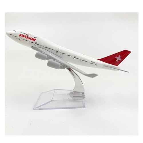 JEWOSS Ferngesteuertes Flugzeug Flugzeugmodell Boeing 747 Flugzeug 16CM Metalllegierung Druckguss 1:400 Flugzeugmodell Spielzeug Für Kinder MX41 von JEWOSS
