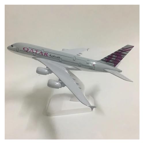 JEWOSS Ferngesteuertes Flugzeug Für Katar Airbus A380 Flugzeug Flugzeug Modell 1:300 Diecast Metall Flugzeug Spielzeug 20 cm von JEWOSS