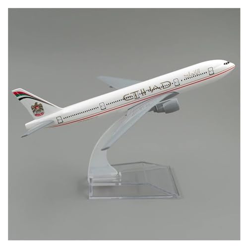 JEWOSS Ferngesteuertes Flugzeug Legierungsflugzeug Im Maßstab 1:400 Boeing 777 Etihad Airways 16 cm Flugzeug B777 Modellspielzeug von JEWOSS