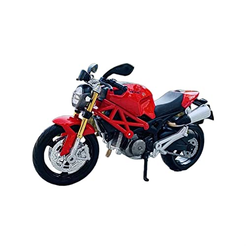 JEWOSS Für Ducati 696 1:12 Druckgusslegierung Motorrad Modellauto Modellsammlung Geschenk Spielzeug Werkzeuge Motorrad-Modelle (Color : Red, Size : 1) von JEWOSS