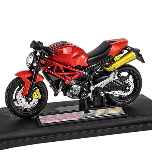 JEWOSS Für Ducati Monster 795, Maßstab 1:18, Legierungs-Motorrad-Puppe, Druckguss-Spielzeug, Sport-Bike-Rennmodell, Replikat-Motorrad-Sammlung, Jungen-Geschenk Motorrad-Modelle (Color : Red) von JEWOSS